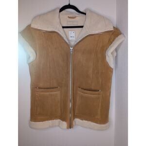 Free People Blank NYC NWT Sherpa Short Sleeve Vest Sz S